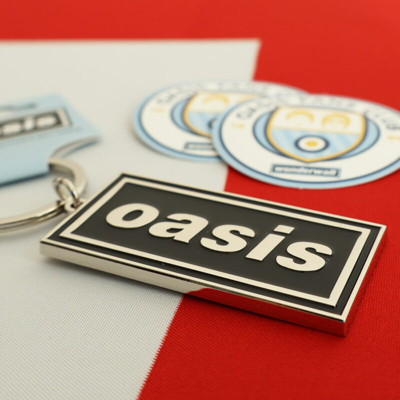 Oasis Decca logo Enamel Metal Keychain [Black] - Image 2
